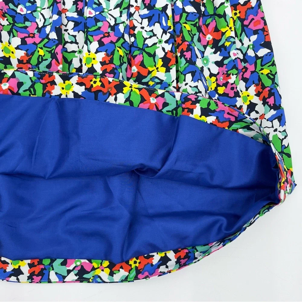 Kate Spade Silk Blend Henrita Full Bloom Floral Multicolor Mini Skirt w/Pockets